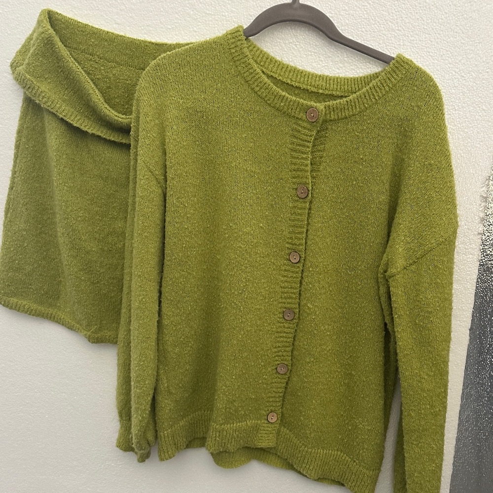 Source Unknown Olive Green Skirt Set